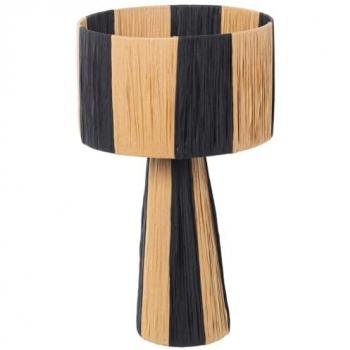 Lámpara de mesa Alexandra House Living Marrón Negro Natural Ratán Fibra natural 60 W 25 x 41 x 25 cm