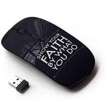XP-Tech [ Ratón óptico 2.4G inalámbrico ] - SHOW YOUR FAITH BY WHAT YOU DO