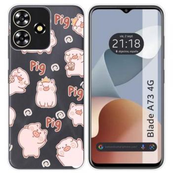Funda de Silicona para Zte Blade A73 4G con Diseño de Cerdos y Dibujos