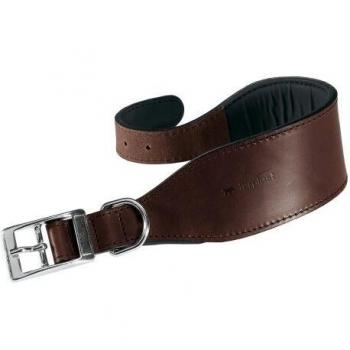 Feplast 75137958 Collar para Galgos VIP Cw15/32, Robusto Cuero de Toro, Suave Acolchado, A: 26 x 32 Cm - B: 15 Mm Marrón