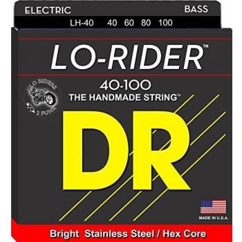 DR Strings Lo-Rider - Stainless Steel Hex Core Bass 40-100