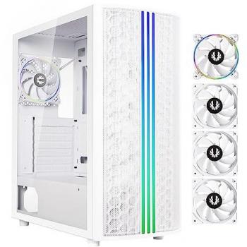 Caja Semitorre ATX BitFenix Saber Mesh Blanca con 3 Ventiladores de 120mm y 1 Ventilador LED A-RGB