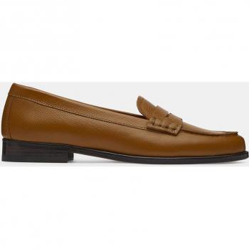 Mocasines de mujer LOTTUSSE de piel marrón
