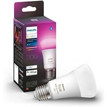 Bombilla LED Inteligente Philips Hue White and Color Ambiance A60 E27 9W 1100 Lúmenes Regulable 2000K-6500K Compatible con Philips Hue Bridge