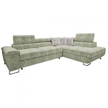 Sofá rinconero Comfivo 166, con función de descanso y caja de ropa de cama, dimensiones 270x202x71cm