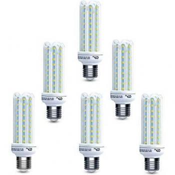 GY Bombilla de LED 4U 15W maíz E27 de 15 W, bombilla LED para candelabro, 3000 K blanco cálido, 1200 lm, equivalente a bombilla incandescente de 150 W, bombilla LED de tornillo Edison, 6 unidades