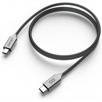 Cable de carga USB Tipo C a USB Tipo C de 1 metro en silicona Pantone C11 Gro