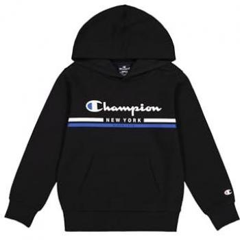 Sudadera con capucha Champion Urban negro blanco infantil - L, Ultra-Light Soft Compact Powerblend Fleece, talla 11-12 años