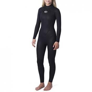 RIP CURL WSM4LW Omega señora 3/2 mm Steamer Traje Húmedo,Traje de Neopreno,Back Zip,Cremallera de Espalda,2020,Black,10/M-170cm
