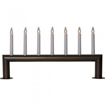 Candelabro Circum recto de 7 luces en gris marrón