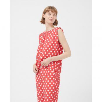 Top Compañía Fantástica Estampado De Lunares Rojo