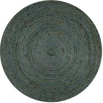 vidaXL Alfombra Redonda de Yute Tejida a Mano Tapete Alfombrilla Felpudo Moqueta Tapiz Esterilla Artesanía Diámetro 90 cm Verde Oliva