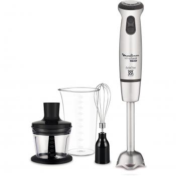 Moulinex DD873D10 - Batidora Ultimate de 1000 W con 3 Accesorios, Accesorio Picador, Varilla Emulsionadora, 25 Velocidades, Tecnología ActivFlow
