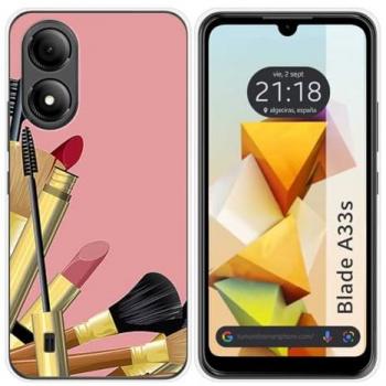 Funda de Silicona para Zte Blade A33s con Diseño de Brochas y Dibujos