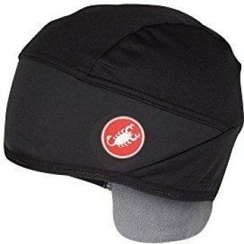 Castelli - Gorro Estremo Wind Stopper para Casco, Color Negro, Ropa de Ciclismo para Hombre