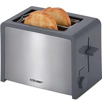 Cloer 3215 - Tostador, Gris, Acero inoxidable