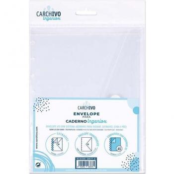 Sobre Portadocumentos Carchivo Ingeniox Polipropileno (PP) con Cierre de Velcro Formato A5 Transparente