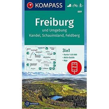 Mapa excursionista y topográfico 3 en 1 de Freiburg y alrededores - Escala 1:25,000 con guía de actividades y mapa para uso offline