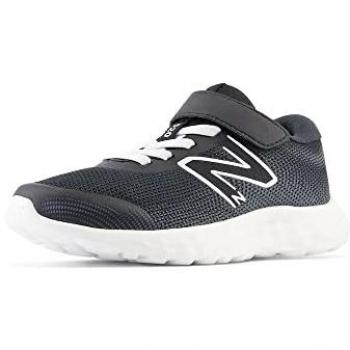 Zapatillas New Balance 520v8 Bungee Lace PS Negro/Blanco, características: diseño para running, cierre con cordones elásticos (Bungee Lace), color negro y blanco, tallas disponibles en 32.5 y
