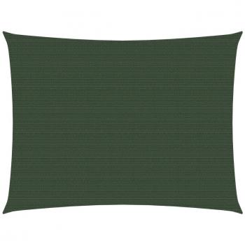 Toldo de vela verde oscuro HDPE 160 g/m² 2,5x3 m