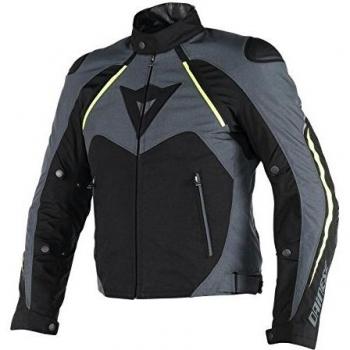 Dainese-HAWKER D-DRY Chaqueta, Negro/Ebony/Fluo-Amarillo, Talla 50