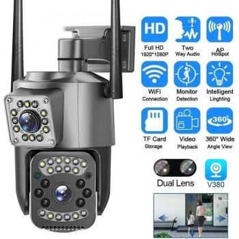 Cámara de Seguridad IP V380 Pro 4K 8MP Wi-Fi 4G con Llamada Bidireccional y Visión Nocturna a Color