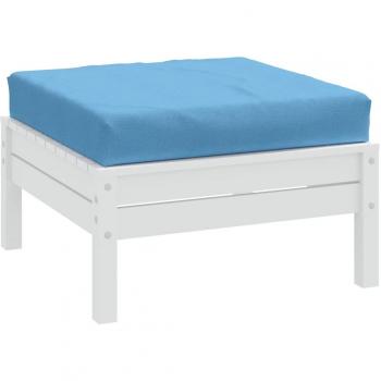 Cojín para sofá de palets tela azul melange 60x60x10 cm