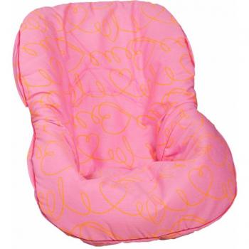 Funda de grupo 0 Corazones Fucsia - Colchoneta para silla de coche grupo 0, diseño con estampado de corazones en color fucsia, fabricada en materiales suaves y lavables, adecuada para proporcionar comodidad