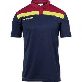 uhlsport Offense 23 Polo Shirt Hombre, Azul Marino/Burdeos/Amari, 140