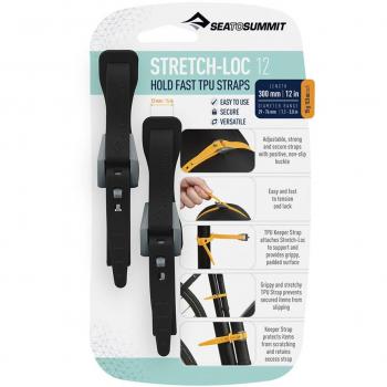 Sea to Summit 12mm x 300mm Stretch-Loc Straps 2-Pack (Black)