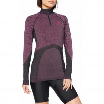 Odlo Bl Blackcom - Camiseta de Manga Larga para Mujer, Unzutreffend, Bl Blackcom - Camiseta de Manga Larga, Mujer, Color Negro - Cereza - Cereza, tamaño Medium