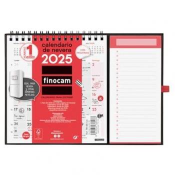 Calendario de Pared Imán Neutro Finocam 2025 Mes Vista 14 x 15 cm