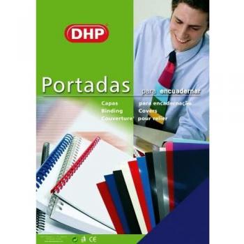 Pack de 100 Portadas para Encuadernar de PVC, Transparente, Formato A4, 0,18 mm de Grosor, Azul