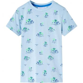 Camiseta Infantil Azul Claro Talla 116