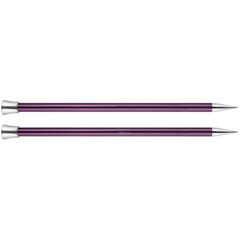 Knit Pro Zing: Pines de Punto: un Solo Extremo: 40 cm x 10 mm, Aluminio, Multicolor, 10 mm