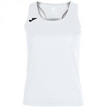 Camiseta de running Joma Siena II para mujer, tirantes, color blanco, transpirable