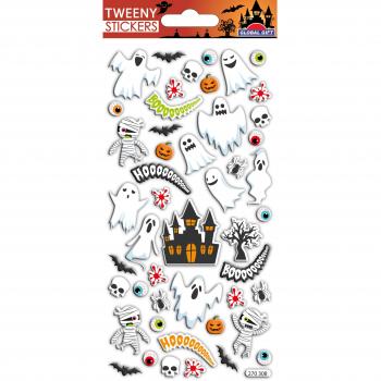 Pegatinas Tweeny Foamy Halloween fantasmas Global Gift blanco