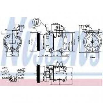Compresor de aire acondicionado NISSENS NIS 89291, tipo: compresor, características: compatible con sistemas de aire acondicionado, alta eficiencia, diseño compacto, fácil instalación