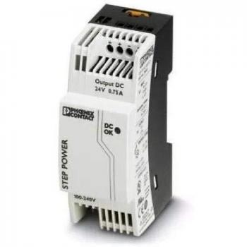 Phoenix Contact STEP-PS/1AC/24DC/0.75 Rail Mounted Power Supply Unit (PSU) 24V DC, 0.75A, 18W, Input Voltage: 85...264V, Number of