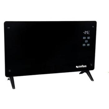 Convector Radiante de Panel de Vidrio 2000W con Mando a Distancia, Control por App y Asistente de Voz, Temporizador 24h