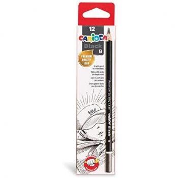 Carioca Black Pencil |42930 - Lápices de Grafito Triangulares, B, 12 Unidades