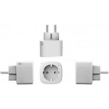Woox Enchufe Inteligente Monitor Consumo Electrico 4 Piezas, Enchufe WiFi con medidor de electricidad 16A 3840W, Probado por TÜV, Control De Voz Del Temporizador Compatible con