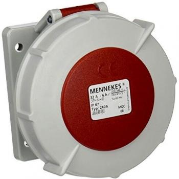 Mennekes Industrial Panel Mount Socket 32A 5P 400V IP67 240A