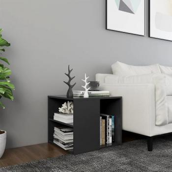 Mesa auxiliar de aglomerado gris 50x50x45 cm