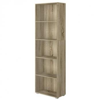 Librería de 5 estantes 60x30x195 cm en roble