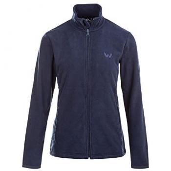 Whistler Women's Fleece Jacket Cocoon - Blue, Size 38, Casual Style with High Collar and Drawstring