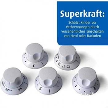 Reer 7998 - Protectores de seguridad para mandos de cocinas, 23,8 x 15 x 3,5 cm