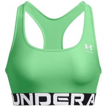 Under Armour Sujetador Deportivo HeatGear Branded de Impacto Medio Verde L Mujer