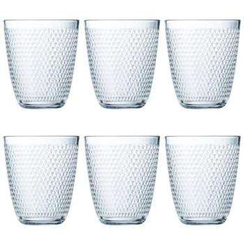 Set de 6 Vasos Altos Luminarc Pampille 31CL - Vidrio Templado Extra Resistente, Apto para Frigorífico, No Apto Microondas, Reciclable