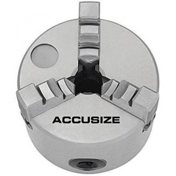 accusize - 3 (75 mm) 3-jaw Torno Chuck (Plain Back) X 0,003 T.I.R. con dos mandíbulas, # 0559 - 0110